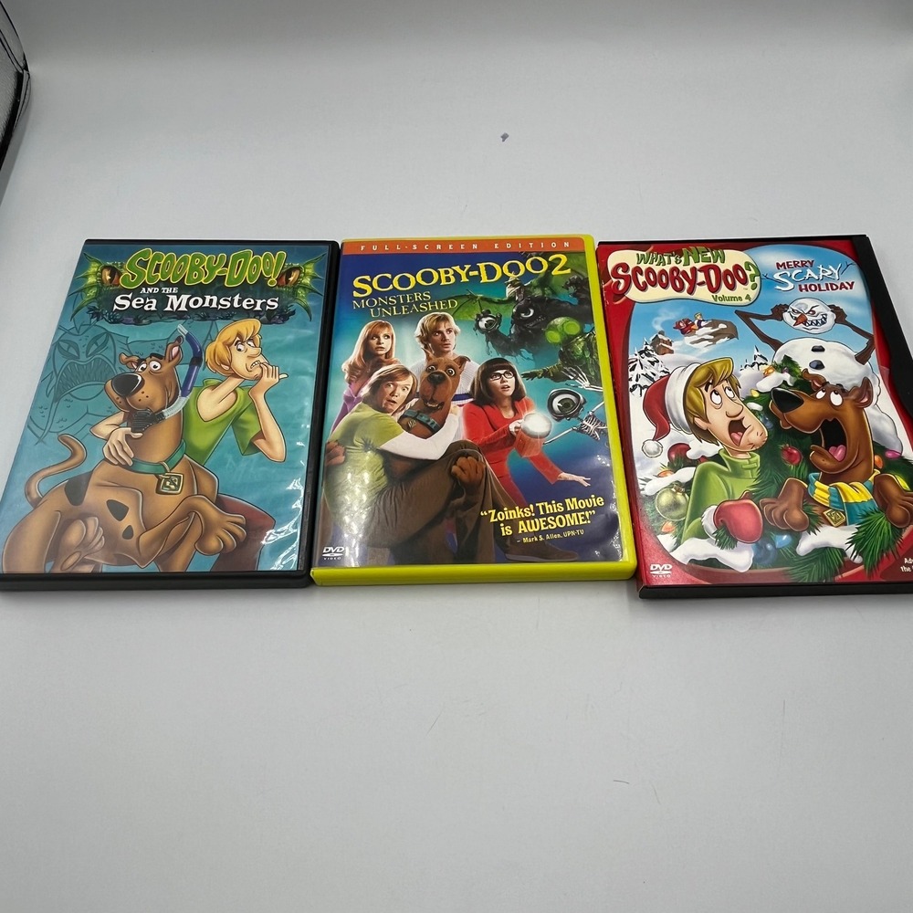 Scooby-Doo DVD Bundle Multicolor Kids OS 3-Movie Set Monsters Holiday Excellent